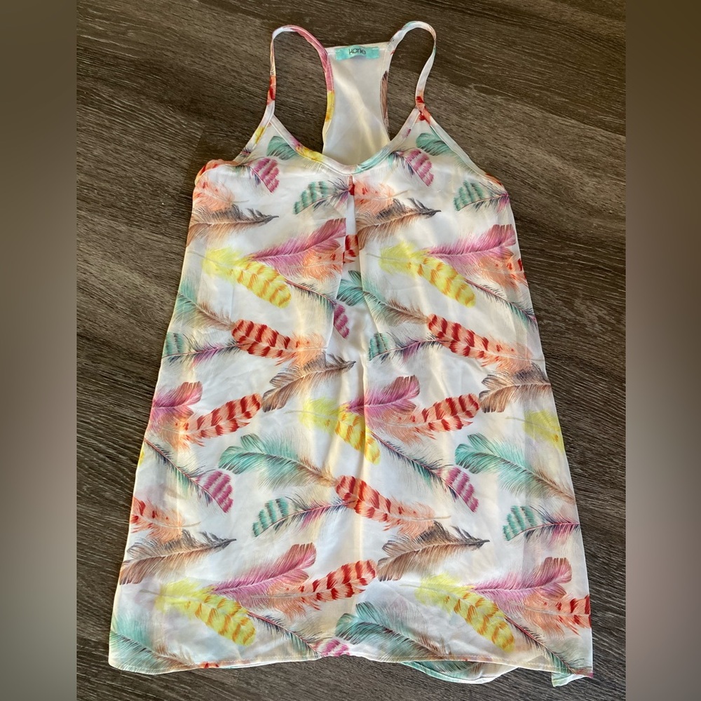 Karlie Feather Print Dress